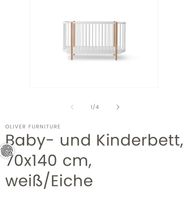 Oliver Furniture Babybett Kinderbett 70x140cm Weiss/Eiche Brandenburg - Ziesar Vorschau