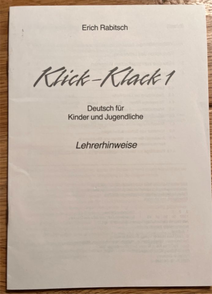 Klick-Klack 1. Deutsch für (ausländische) Kinder und Jugendliche in Zierenberg