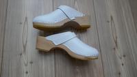 Damen Sommer - Clogs; weißes Leder mit Holzsohle, Größe 38 Thüringen - Gera Vorschau