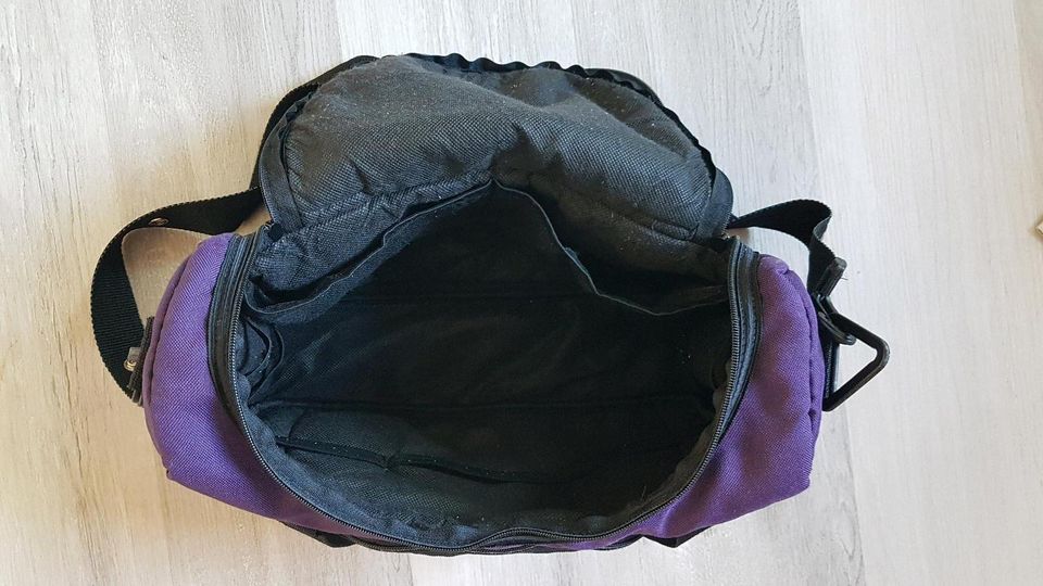 Wickeltasche lila schwarz Blumen gepolsterte Tasche Kinderwagen in Schwerte