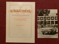 AWE Wartburg 1.3 Postkarte Urkunde original DDR Werbung Reklame Baden-Württemberg - Weingarten Vorschau