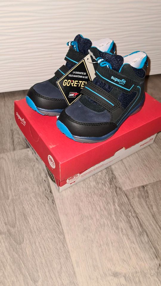 2x Superfit Sport5 Boots blau Wildleder Sneaker Turnschuh 22 OVP in Berlin