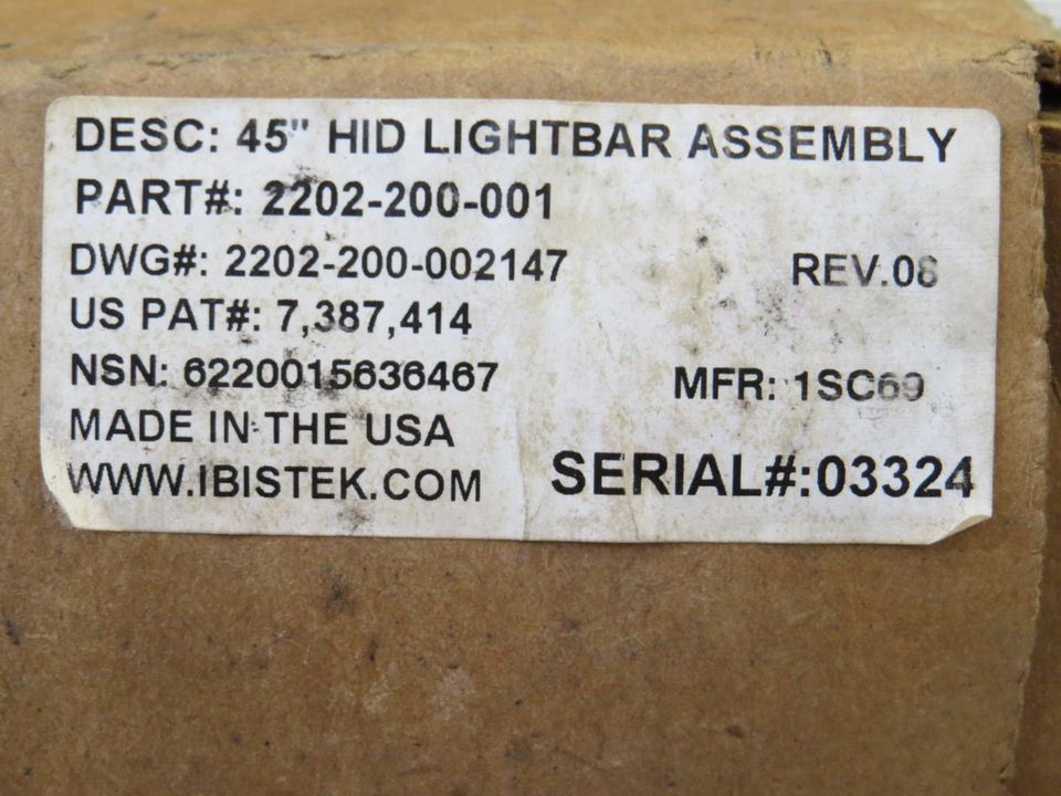 HMMWV / HUMVEE - IBIS TEK - HID / IR Lightbar & Controller in Kirchhundem