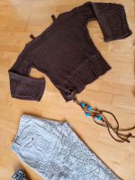 APART Pullover 36 Carmen braun türkis Perle Lederbänder w.NEU Baden-Württemberg - Erbach Vorschau