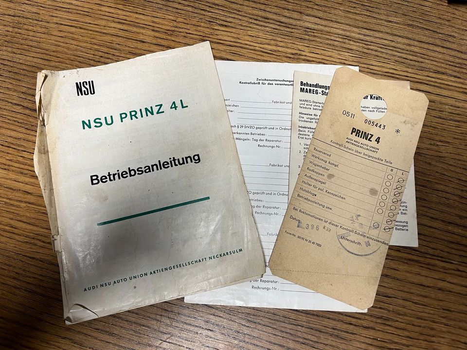 NSU Prinz 4L Betriebsanleitung in Verl