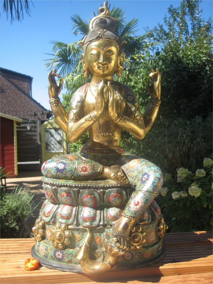 Buddha-Tara-Guan Yin-Tibet-China-Cloisonne-Ganesha-Thailand-Figur in Mönchengladbach