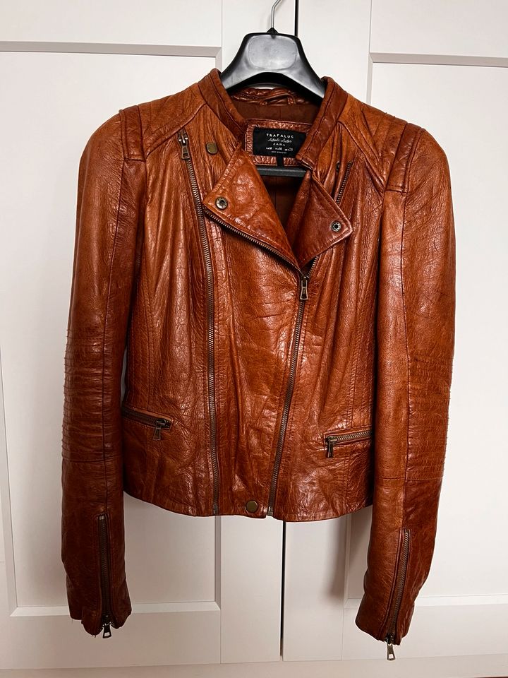 Echtleder Lederjacke Zara Cognac M in Würzburg