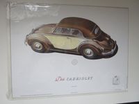 VW Käfer, das Cabriolet, Prospekt 1951/52, Classic Poster 40 x 30 Hessen - Hünfelden Vorschau