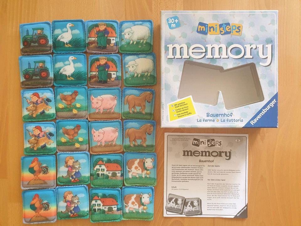 Ravensburger Spiel "Ministeps Memory" Bauernhof Stoffkärtchen in Dietmannsried