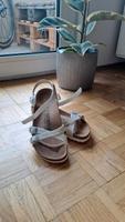 Birkenstock Kumba 38 Damen weiß silber Glitzer München - Moosach Vorschau