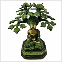 Buddha unterm Bodhibaum - 25cm 3,5kg Messing Antikgrün Hamburg-Mitte - Hamburg Hamm Vorschau