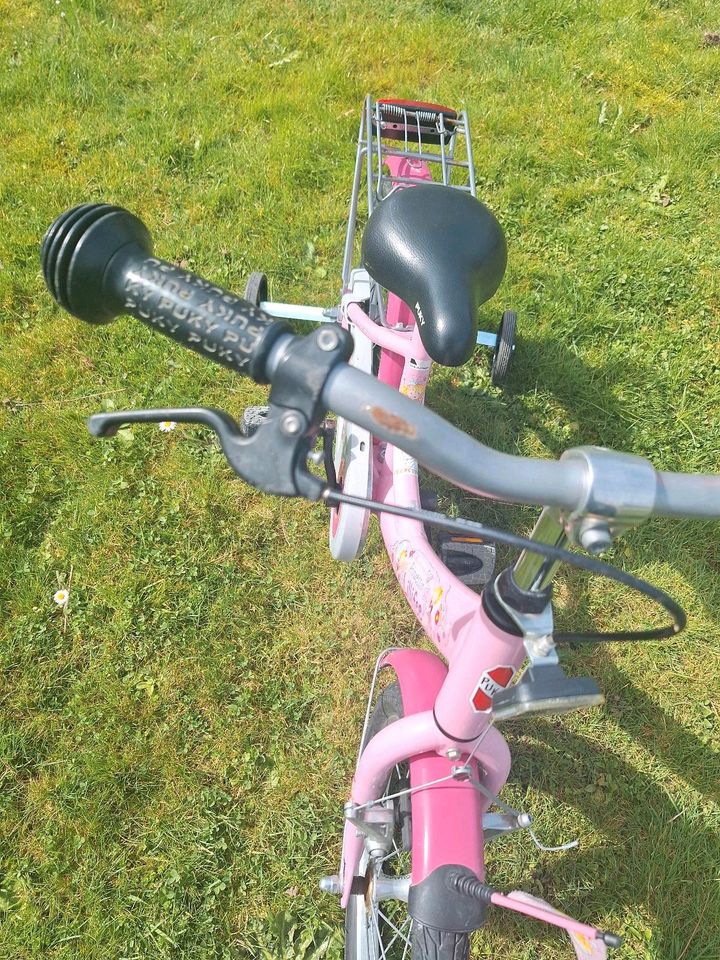 Puky Fahrrad 16 Zoll inklusive Stützräder und Helm in Ellzee