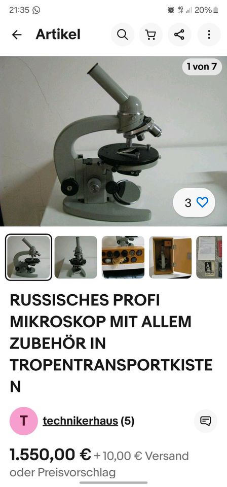 Profi Mikroskop Russisches UdSSR Hochwertig in Erlenbach am Main 