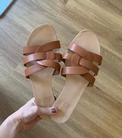Schlappen Pantoletten Sommerschuhe 40 Cognac Sachsen - Chemnitz Vorschau