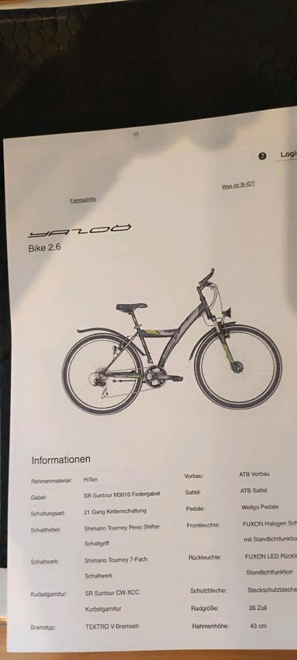 Verkaufe ein YAZOO Bike 2.6 Jugendfahrrad in Steingaden