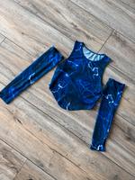 Süßes Top / Shirt mit Blitz Muster und Ärmel in blau Bayern - Frensdorf Vorschau