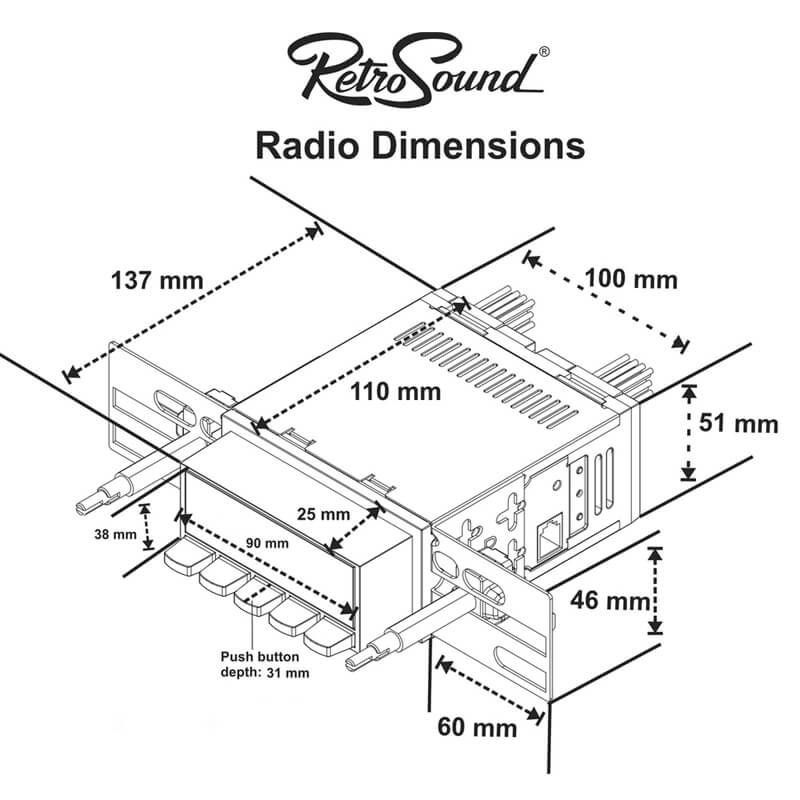 RetroSound Radiomodul Motor-6 DAB+ Retro Autoradio Chrome in Gütersloh