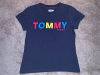 ❤️ Gr. XXS - Tommy Hilfiger, T-Shirt, blau, bunter Schriftzug Nordrhein-Westfalen - Coesfeld Vorschau
