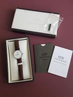 Daniel Wellington Damenuhr silbern Lederarmband  braun Sachsen-Anhalt - Magdeburg Vorschau