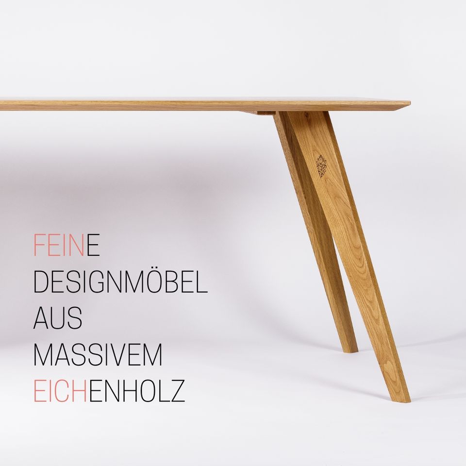 Tisch | Esstisch | Designertisch | Eiche | Ansteckplatte | Massiv in Endingen