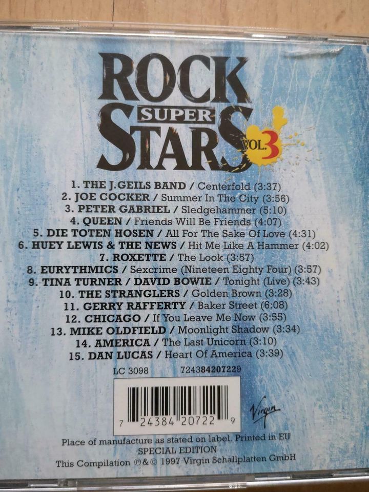 CD "Rock Super Stars, Vol. 3", Pop und Rock Songs 70er/80er Jahre in Köln