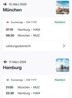 Flugtickets Eurowings- Hamburg - München & München Hamburg Flug Hamburg-Nord - Hamburg Uhlenhorst Vorschau
