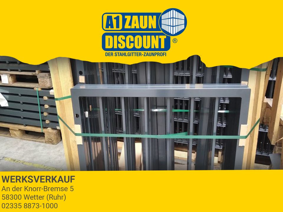 A1 Zaundiscount Gartentor Tür Quadratrohr 80 x  100 cm Flügeltor in Wetter (Ruhr)