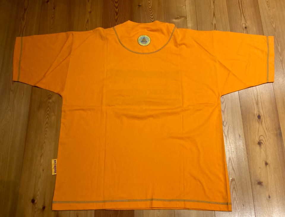 ARTWORK Damen T-Shirt, orange, bestickt, L, 70er-Jahre-Look, neu in Steiningen