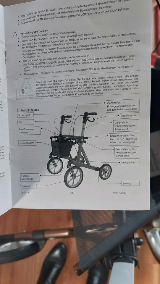 Rehasense Rollator Outdoor Explorer L, extra breit in Bremen