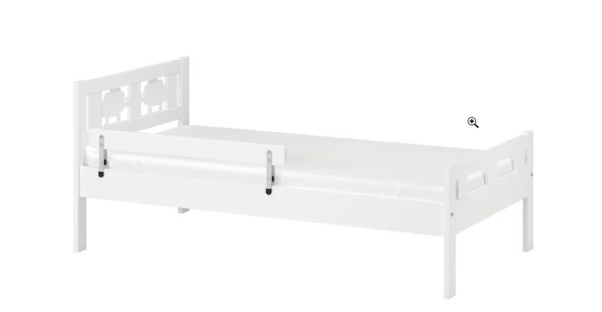 Kinderbett IKEA Kritter weiß 160x70 mit Lattenrost und Matratze in Eckental 