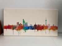 Leinwandbild Düsseldorf Skyline bunt (80cm x 40cm) Köln - Bickendorf Vorschau