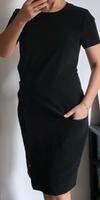 DKNY Kleid mit Wickelrock, Kleid mit einer Tasche Gr 36, schwarz Düsseldorf - Garath Vorschau
