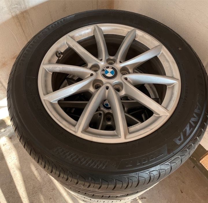 4x BMW Alufelgen X1, mit Sommerreifen 225/55R17 in Leverkusen