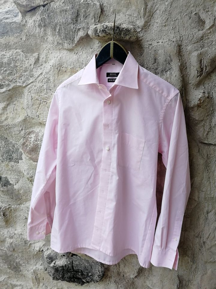 Digel Herrenhemd Baumwolle Rosé Gr. 48 in Hindelang