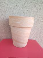 beige brauner Blumenübertopf 17cm hoch Sachsen - Schönheide Vorschau