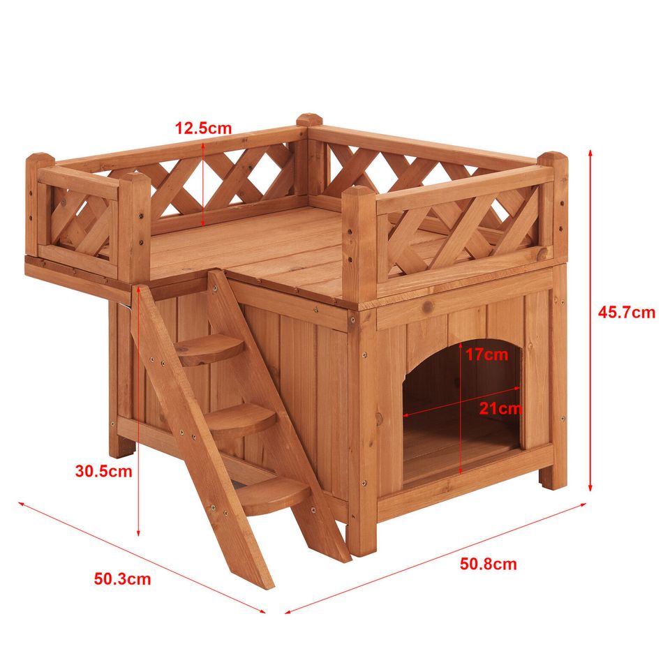 Katzenhaus Katzenhöhle Katzenvilla Katzenhütte 2 Etagen In-/Outdo in Ladbergen