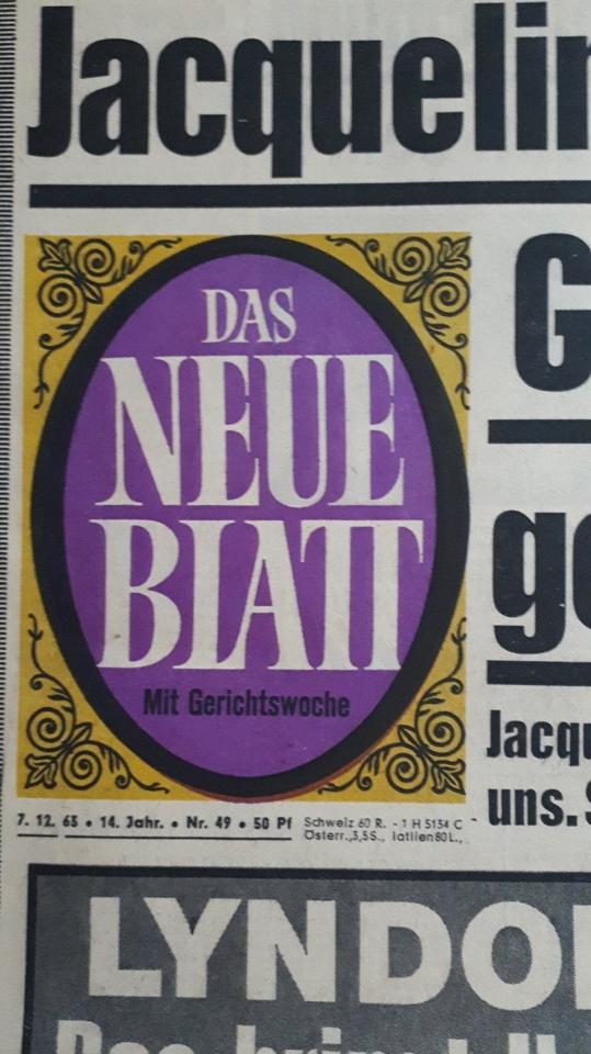 Alte Illustrierte, Das NEUE BLATT, BRAVO- Fernsehprogramm, 1963 in Regensburg
