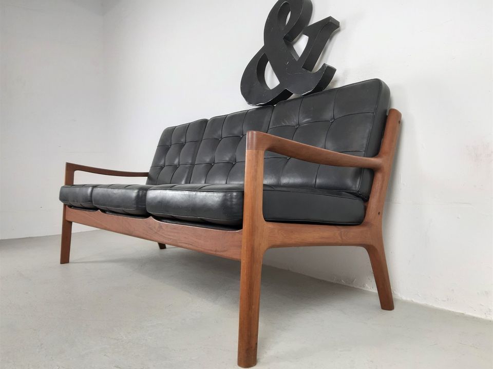 TEAK LEDER Sofa Couch OLE WANSCHER CADO FRANCE & SON MidCentury in München