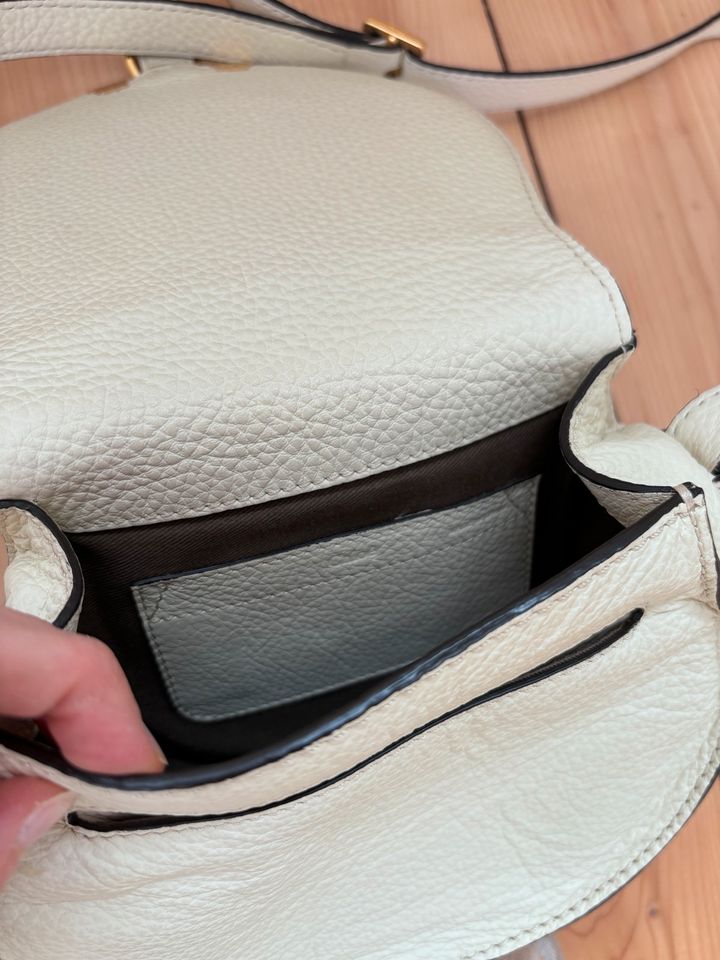 Chloé Marcie Small Saddle Bag Leder Umhängetasche cremeweiß in München