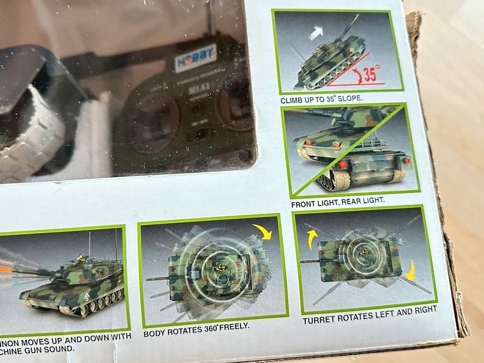 Graupner - RC-Panzer M1A1 Abrams CAMO 1:16 Sound Kanone selten in Weissach