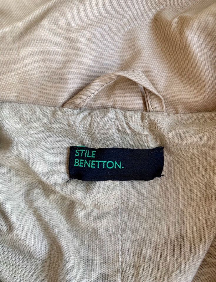 Mantel/Parka von Benetton beige neuwertig Größe 36 in Saulheim