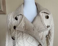 STRICKJACKE Bikerstyle Zopfmuster Gr. 36 wollweiß Kaschmir München - Thalk.Obersendl.-Forsten-Fürstenr.-Solln Vorschau