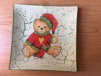 Weihnachtsschale Glasteller Weihnachten Teddybär Spanien Handarb. Schleswig-Holstein - Großhansdorf Vorschau
