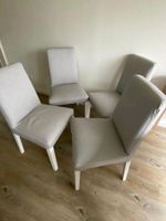 4 Stühle in weiß mit hellgrauem Bezug (Preis pro Stuhl) Schleswig-Holstein - Norderstedt Vorschau