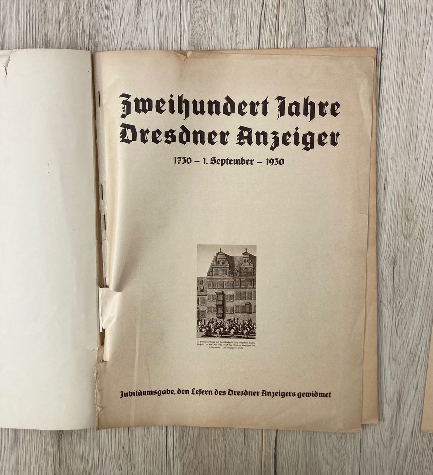 200 Jahre Dresdner Anzeiger Jubiläumsausgabe 1930 in Dresden