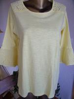 Shirt, Tunika, Longshirt, Spitzendetails, 3/4ärmel Gr. 40 gelb wi Sachsen - Glauchau Vorschau