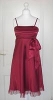 Satin Kleid Abendkleid Cocktailkleid Midikleid weinrot rot Gr. 38 Hessen - Großenlüder Vorschau