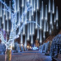 192 LED Eiszapfen Lichterkette Balkon Garten 30cm Kaltweiß 8 Rohr Wandsbek - Hamburg Bramfeld Vorschau