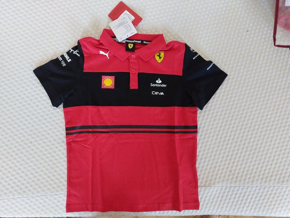 F-1 Scuderia Ferrari Original Kinder Polo-Shirt in Gr.:128, NEU! in Vechelde