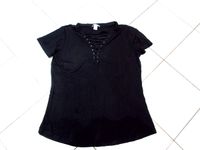 Shirt Top AMISU Schnürung schwarz Gothic S M 36 38 stretch Berlin - Charlottenburg Vorschau